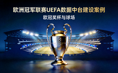 欧洲冠军联赛UEFA数据中台建设案例封面 - 欧冠奖杯与球场